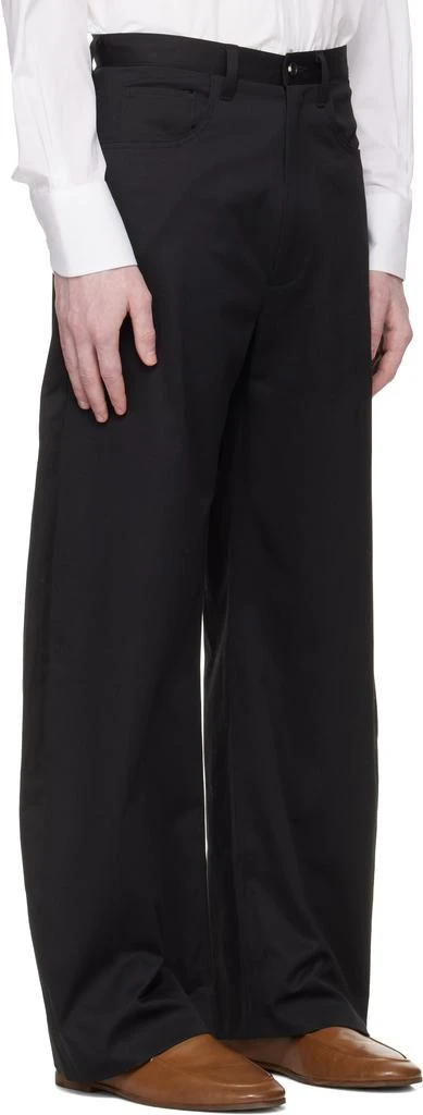 stein Black Cotton Satin Round Trousers 2