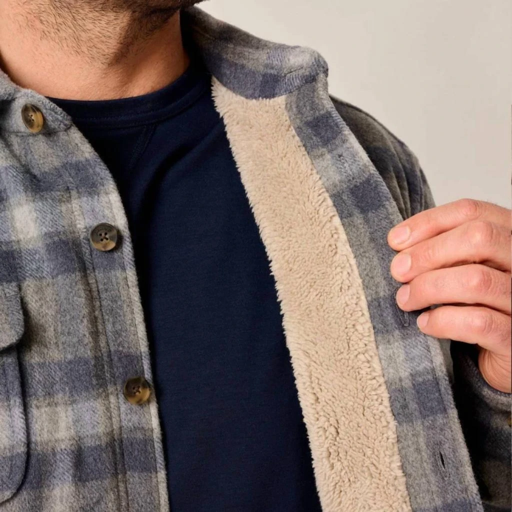 Johnnie-O Johnnie-O - Hassler Cashmere Blend Sherpa-Lined Shacket 2