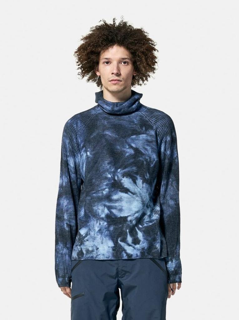 Holden M Balaclava Sweater - Navy Wave Dye