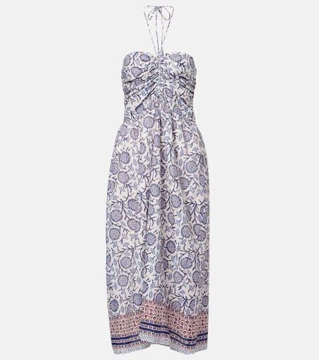 midi red halter dress Halter A-Line Midi Dress Small / Red