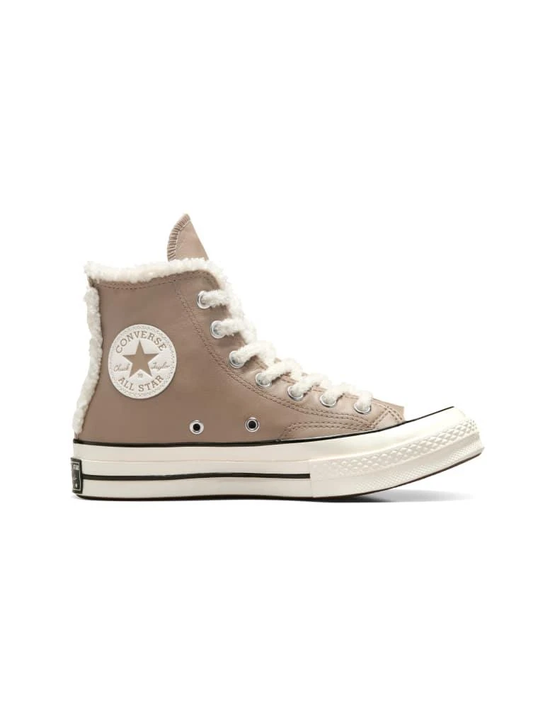 Converse Convers Chuck 70 Hi trainers in beige with towelling detailing 1