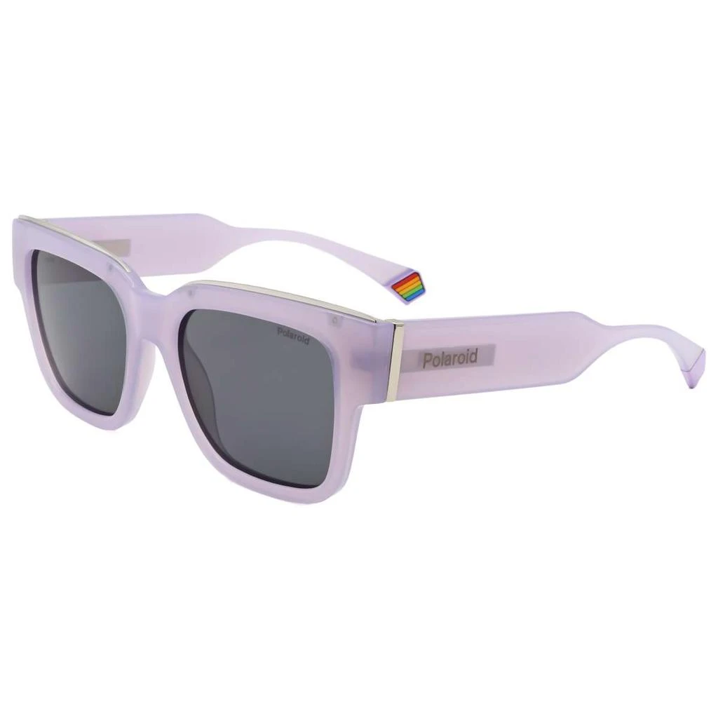 Polaroid Polaroid Unisex Purple Rectangular Polarized Sunglasses 1