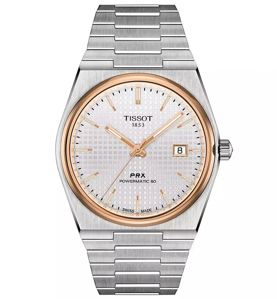 Tissot Men's Swiss Automatic PRX Powermatic 80 Stainless Steel Bracelet Watch 40mm 1