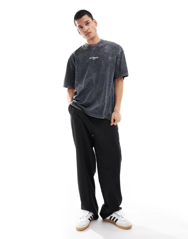 ALL SAINTS AllSaints Underground oversized t-shirt in stone wash black exclusive to asos 2