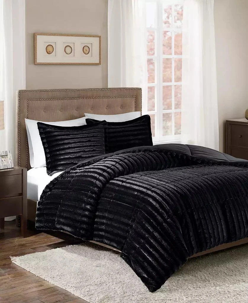 Macy's Madison Park Duke Reversible Faux Fur 3-Pc. Comforter Set 2