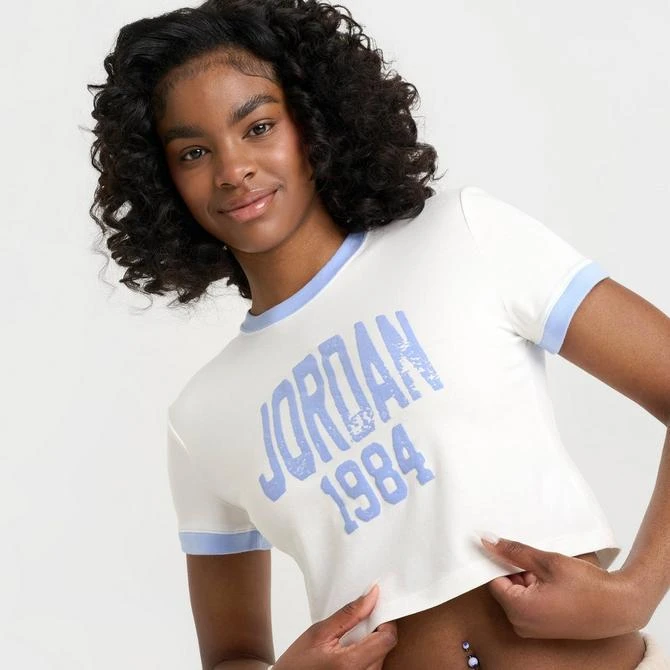 Jordan Women's Jordan Cropped Varsity Graphic Slim T-Shirt 5