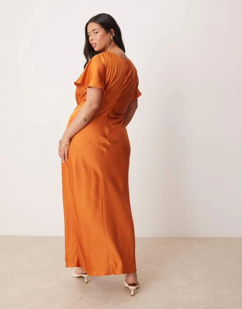 asos plus maxi dress ASOS DESIGN curve plunge front beach maxi dress in khaki