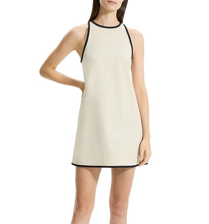 Theory Contrast Trim Shift Dress