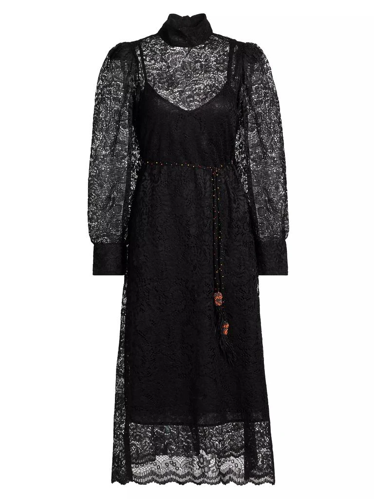 Farm Rio Lace Tie-Waist Midi-Dress 1