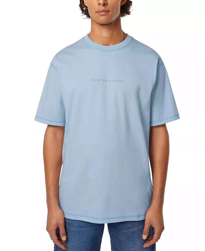 Scotch & Soda Men's Relaxed Fit Short Sleeve Crewneck Logo T-Shirt