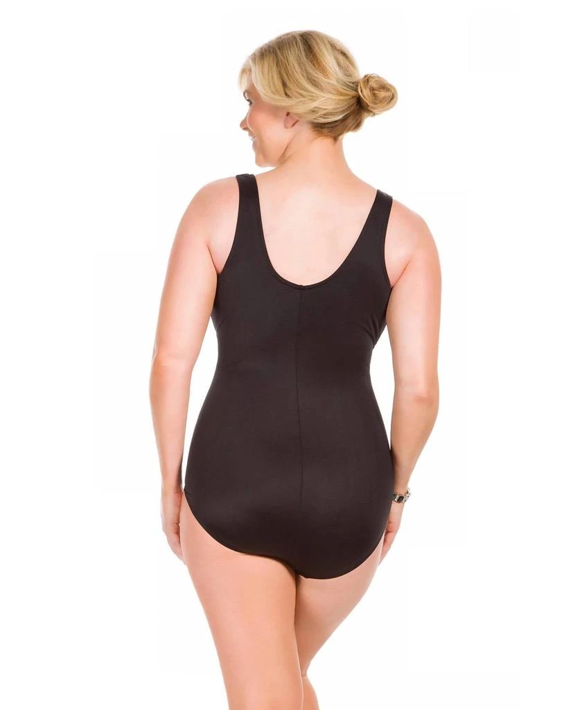 Miraclesuit Oceanus Surplice One Piece Swimsuit - Plus Size In Black 2