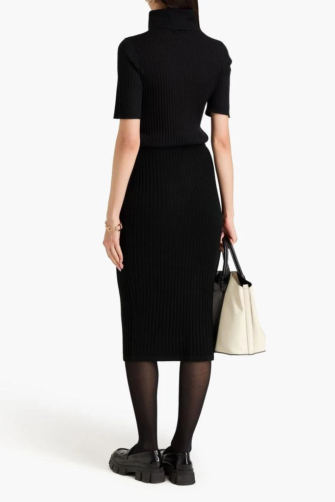 N.PEAL Ribbed cashmere midi skirt 3