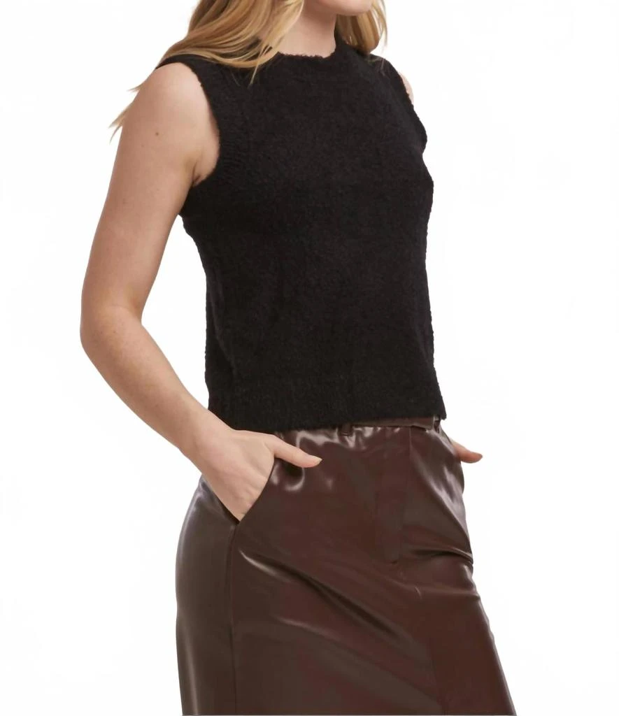 DEAR JOHN DENIM Jenni Sleeveless Sweater Vest In Black 3