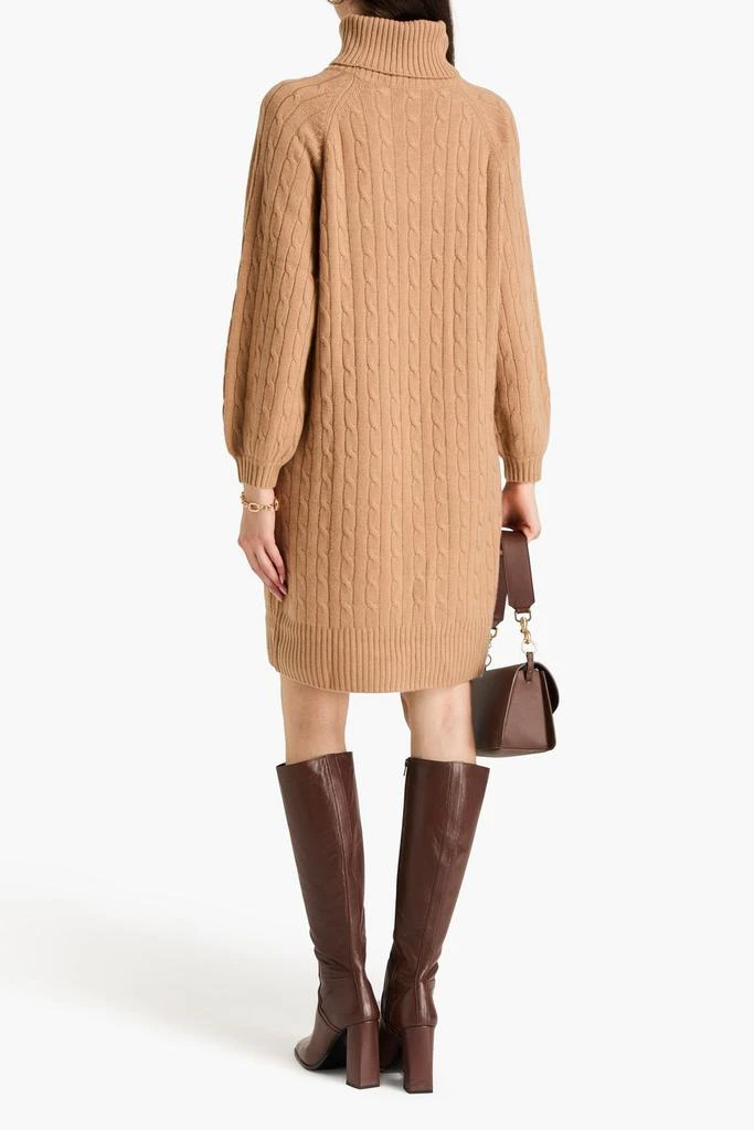 N.PEAL Cable-knit cashmere turtleneck dress 3
