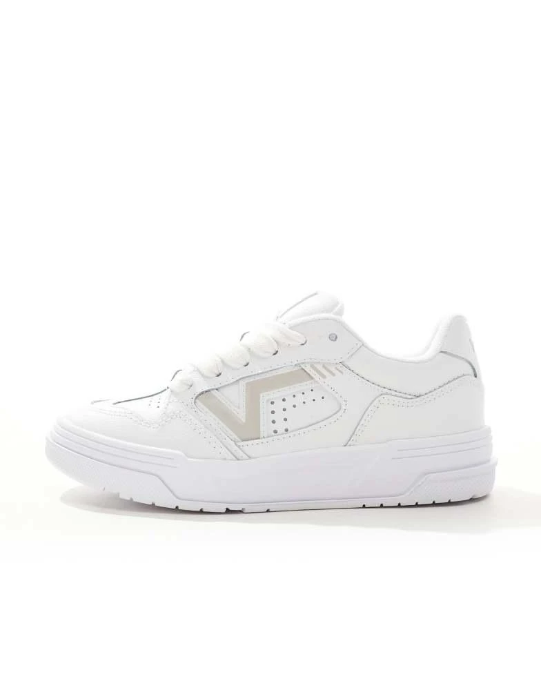 Vans Vans upland chunky leather trainers in white and beige 2
