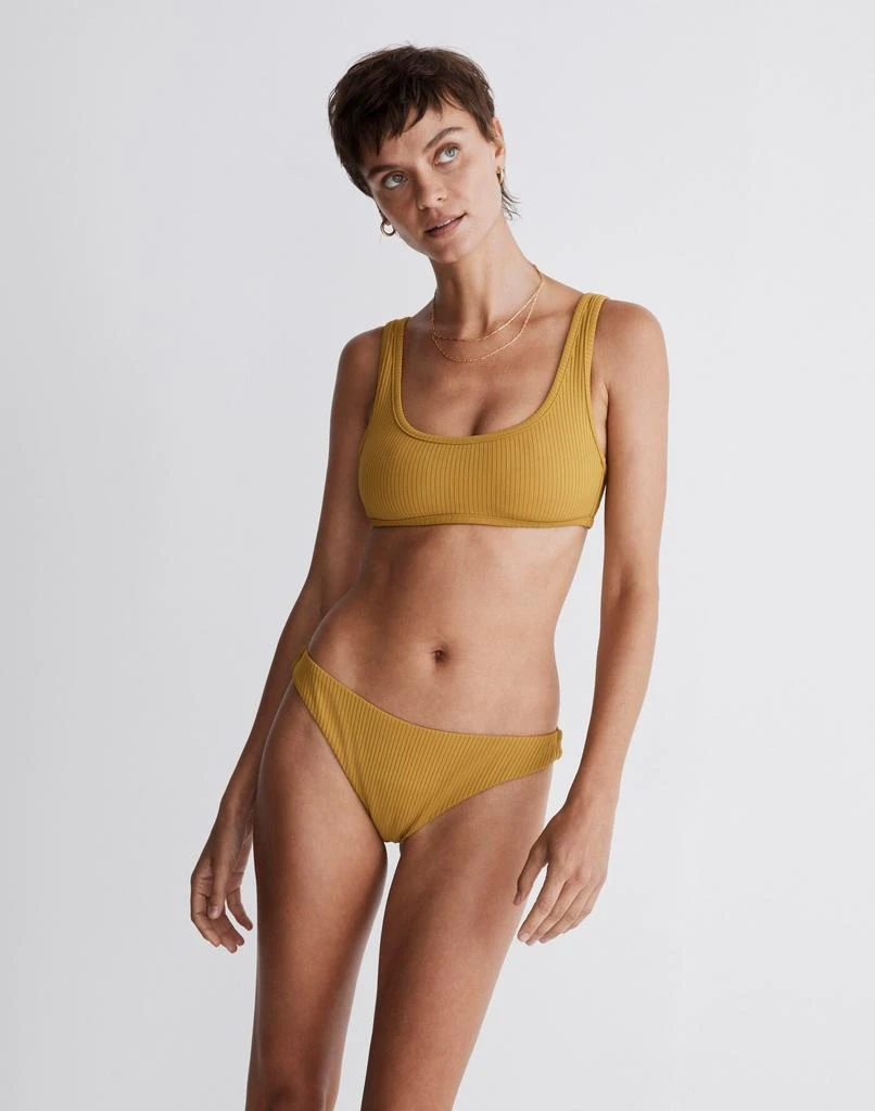 Madewell Madewell Second Wave Ribbed Classic Cheeky Bikini Bottom 4
