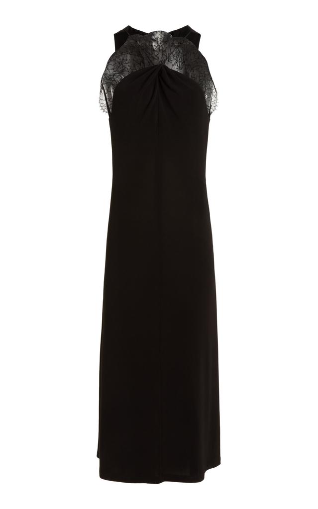 ワンピース GIVENCHY 4G CREPE AND TULLE DRESS Black Tulle-trimmed crepe mini dress | GIVENCHY | NET-A-PORTER