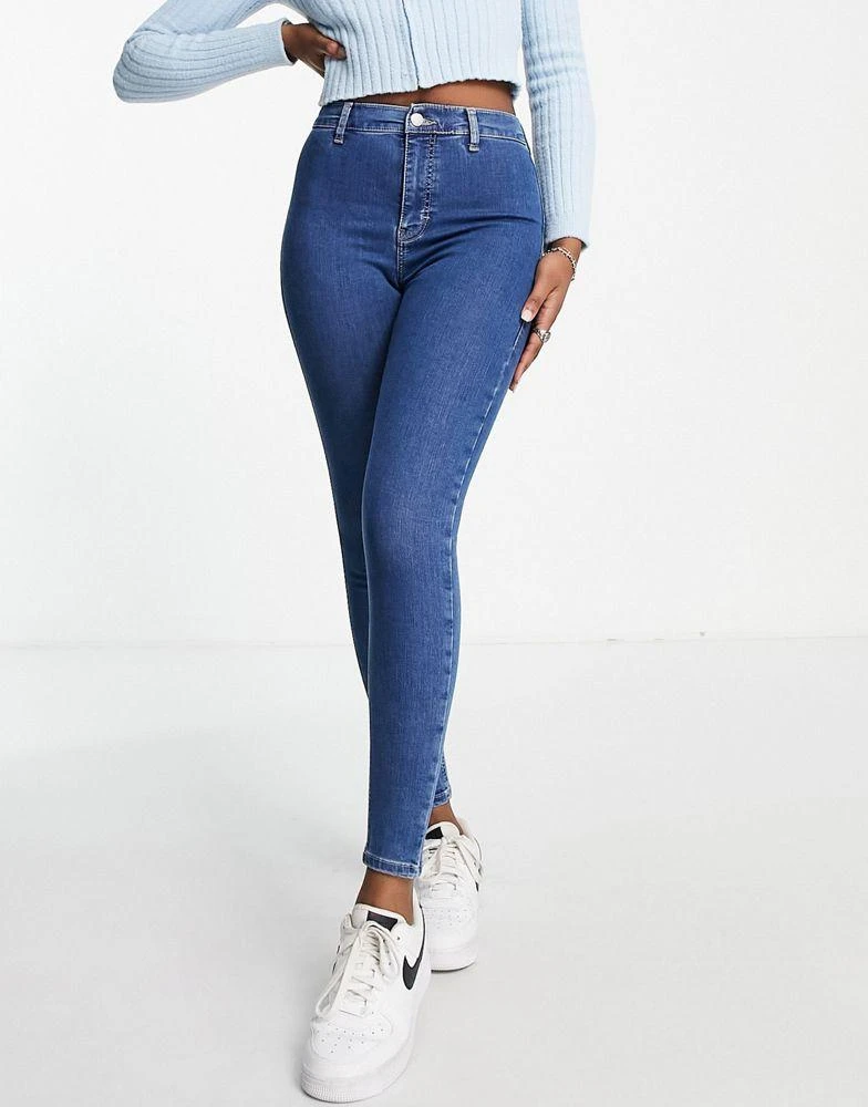 Topshop Topshop Joni jeans in mid blue 1