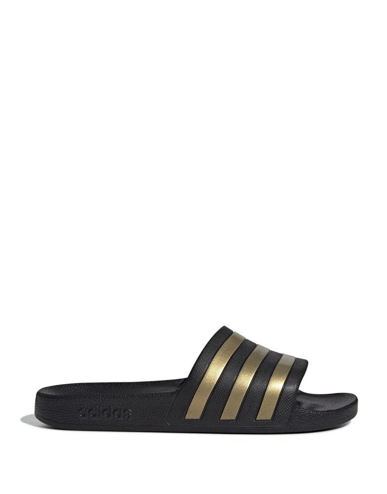 Adidas adidas Training Adilette sliders in black and gold 1