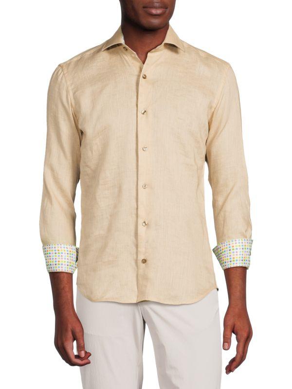 Bertigo Contrast Cuff Linen Sportshirt