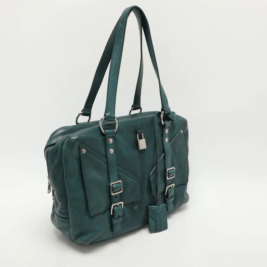 Yves Saint Laurent Yves Saint Laurent Green Leather Lover Satchel 3