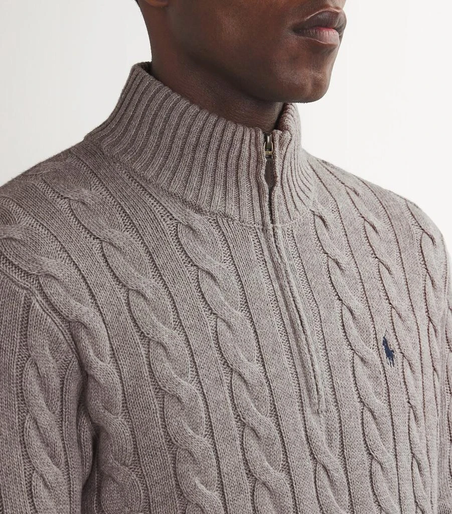 Ralph Lauren Cable-Knit Quarter-Zip Sweater 6