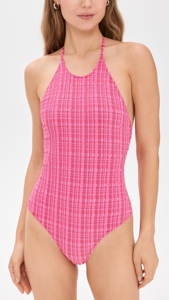 LISA MARIE FERNANDEZ Halter Maillot One Piece