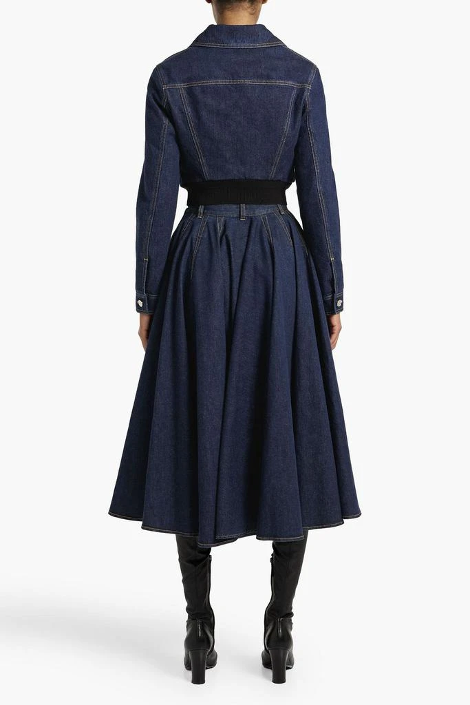 Alaïa Gathered denim midi skirt 3