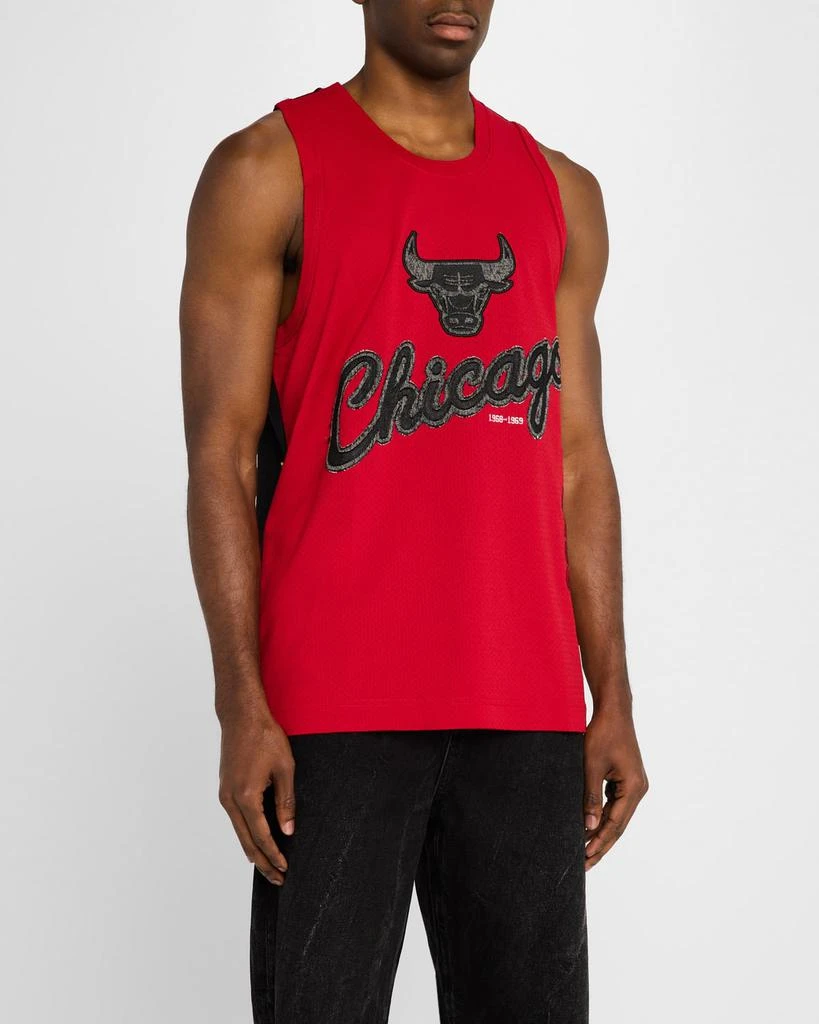 PURPLE Men's Chicago Bulls Mesh Jersey Tank Top 4