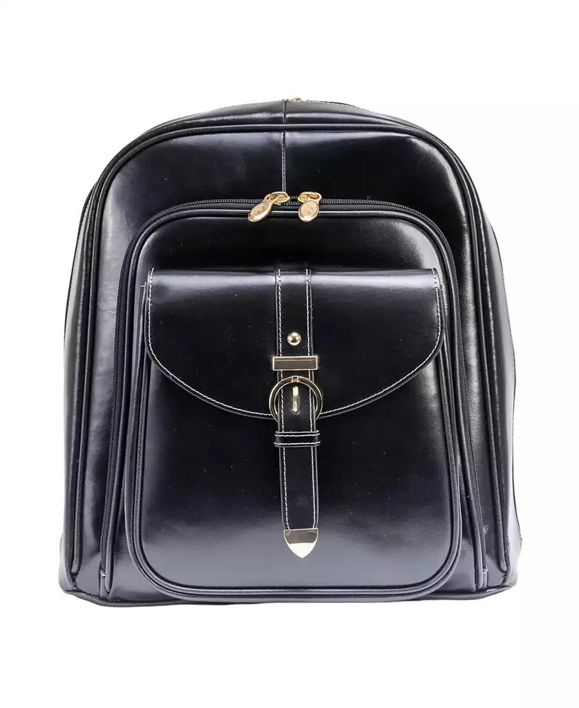 McKlein Olympia Leather Business Laptop Tablet Backpack 1