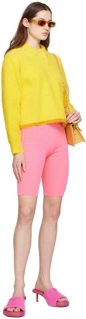 Jacquemus Yellow  'Le Polo Neve' Long Sleeve Polo 4