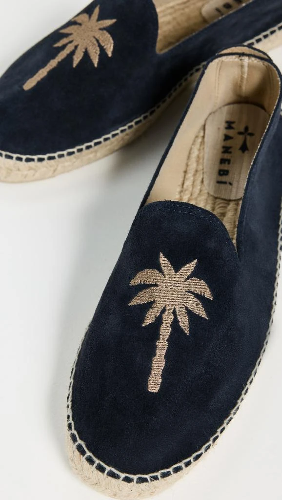 Manebi Embroidered Suede Classic Espadrilles 4