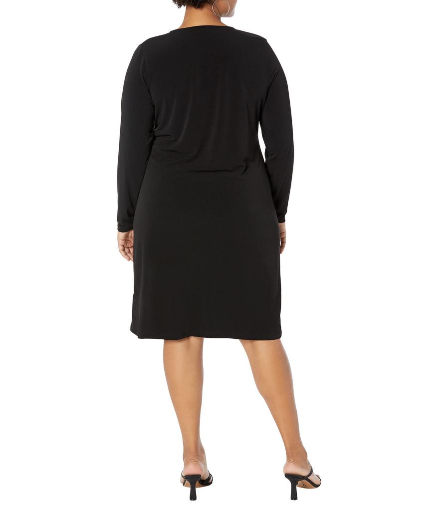 MICHAEL Michael Kors Plus Size Center Front Ring Cutout Long Sleeve Dress
