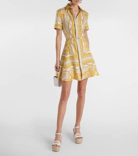 Versace Barocco silk twill shirt dress 2