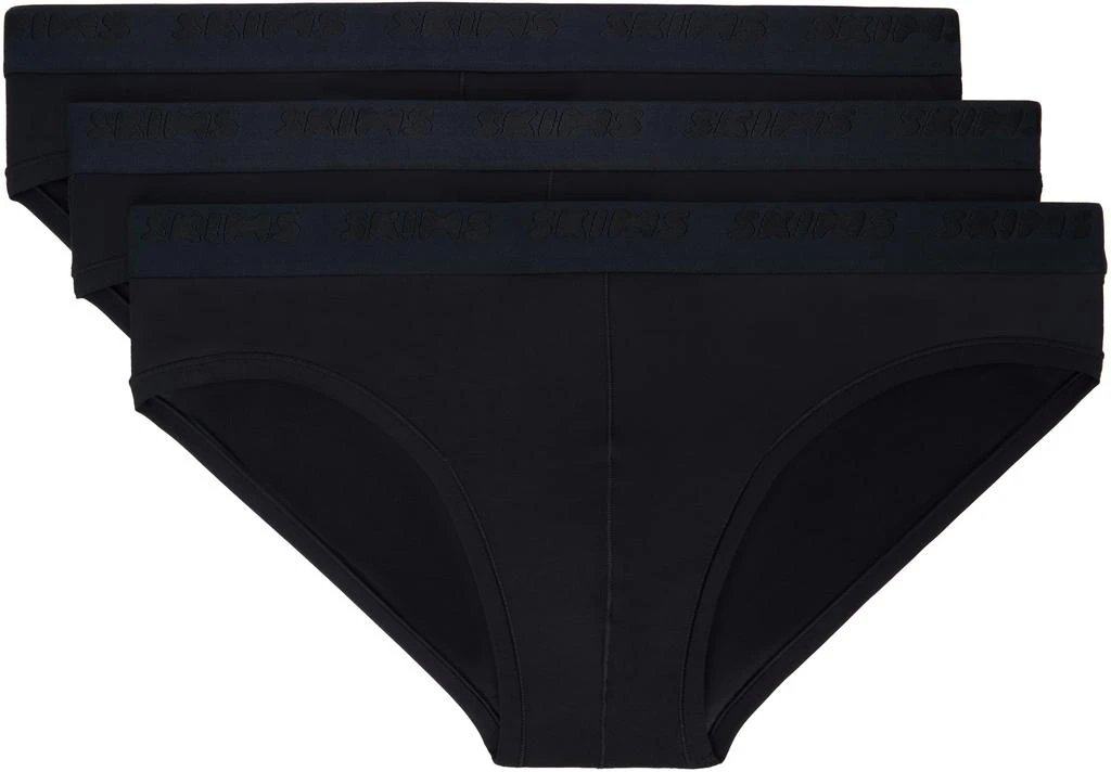 SKIMS Three-Pack Black SKIMS Stretch Briefs