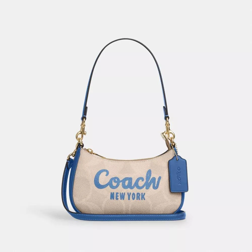 Coach Teri Mini Crossbody Bag In Signature Canvas With Coach Graphic 1