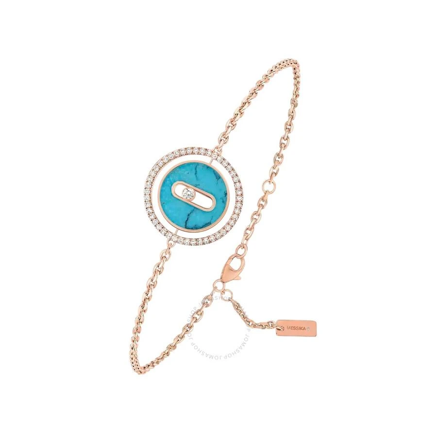 Messika Lucky Move 18k Rose Gold Diamond Turquoise Bracelet 1
