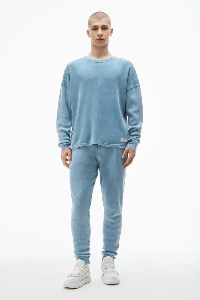 Alexander Wang long-sleeve tee in waffle-knit cotton stretch 6