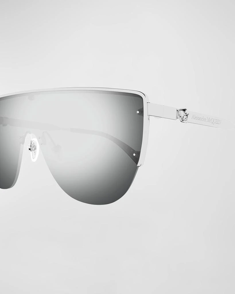 Alexander McQueen Men's Skull Metal Shield Sunglasses 2