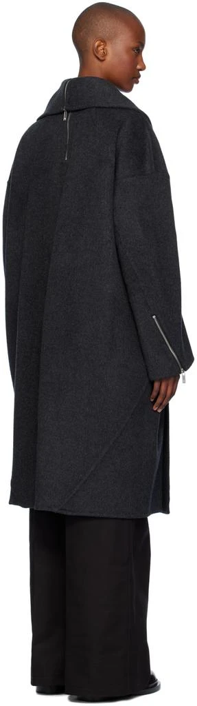 Helmut Lang Gray Double-Faced Apex Cocoon Coat 3
