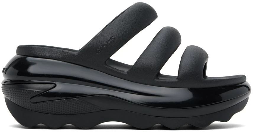 Crocs Black Mega Crush Triple Strap Sandals 1