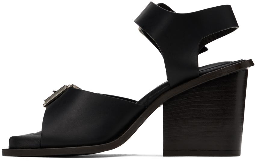 LEMAIRE Black Square 80 Heeled Sandals FR-37-IT-36 - Sandals
