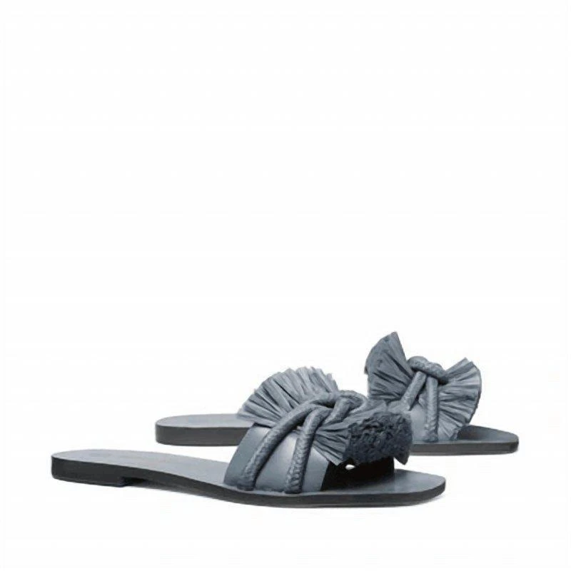 Tory Burch Rope Flat Slide In Light Blue 1
