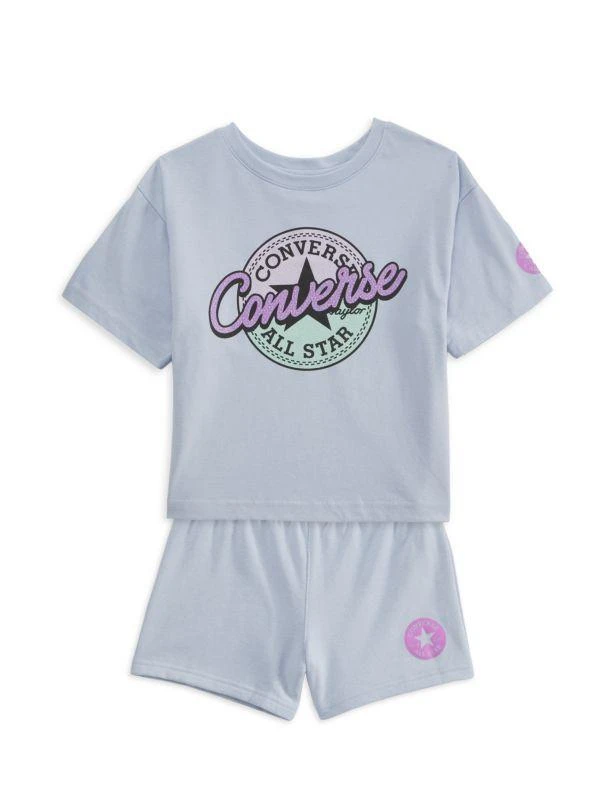 Converse Girl's Converse Graphic T-shirt & Shorts Set 1