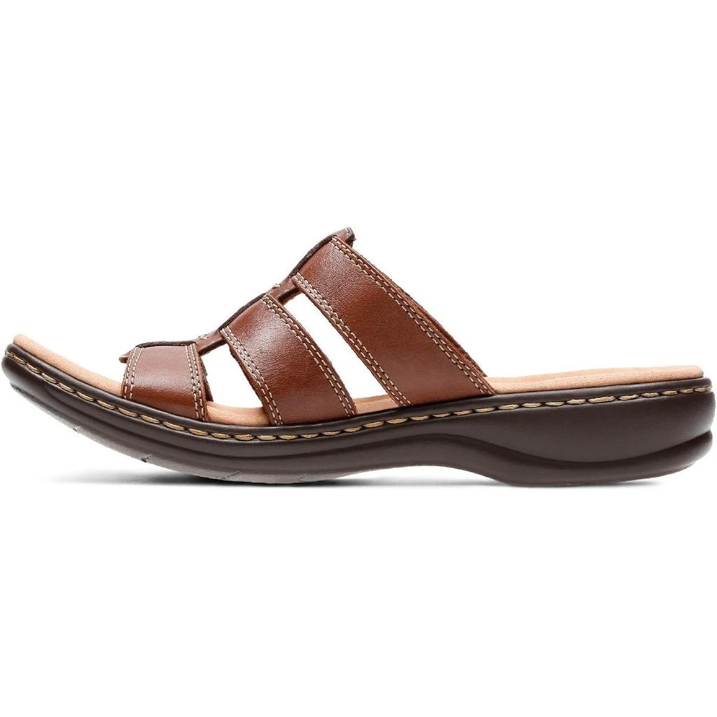 Clarks Leisa Spring Womens Leather Slip On Slide Sandals 4