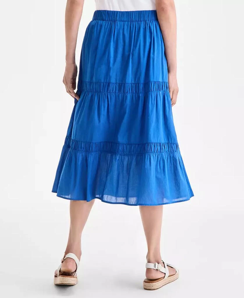 Style & Co Women's Cotton Lace Pull On Tiered Skirt, Exclusively at Macy's 4