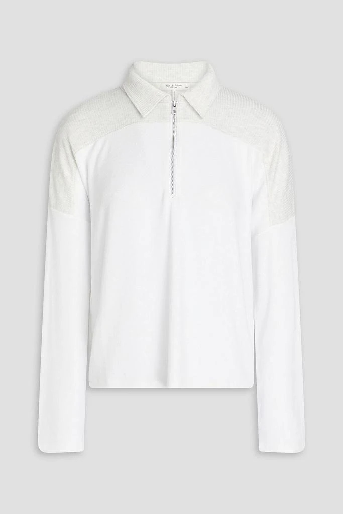 Rag & Bone Ribbed-knit polo shirt 1