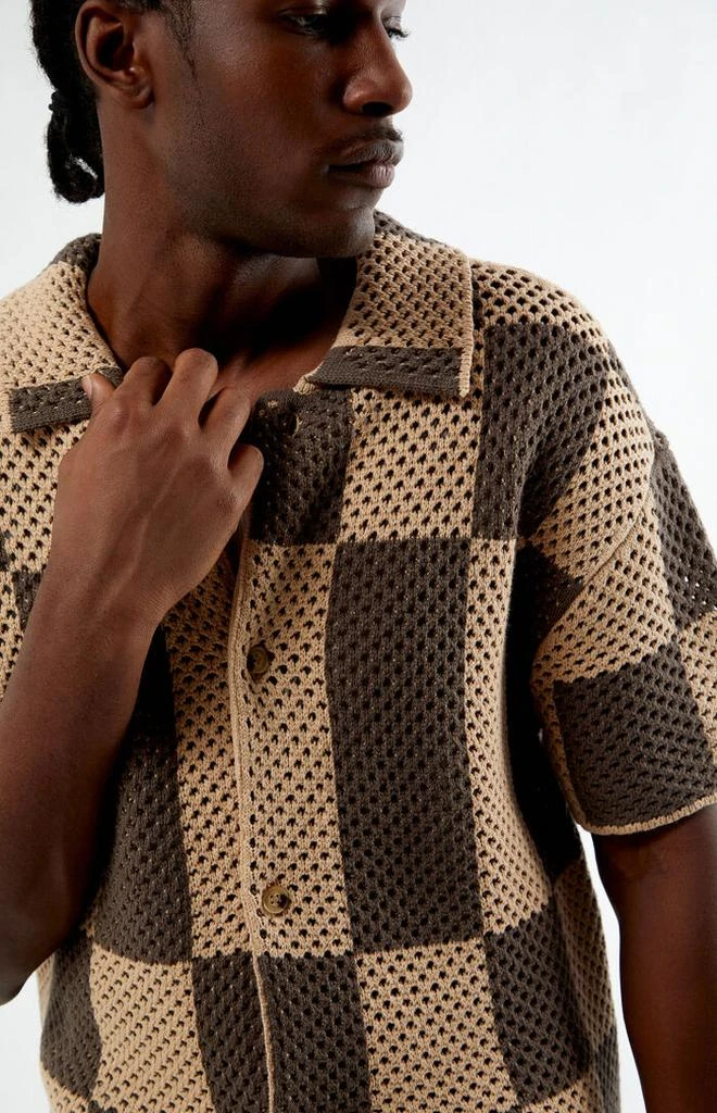 PacSun Spence Open Knit Camp Shirt 3