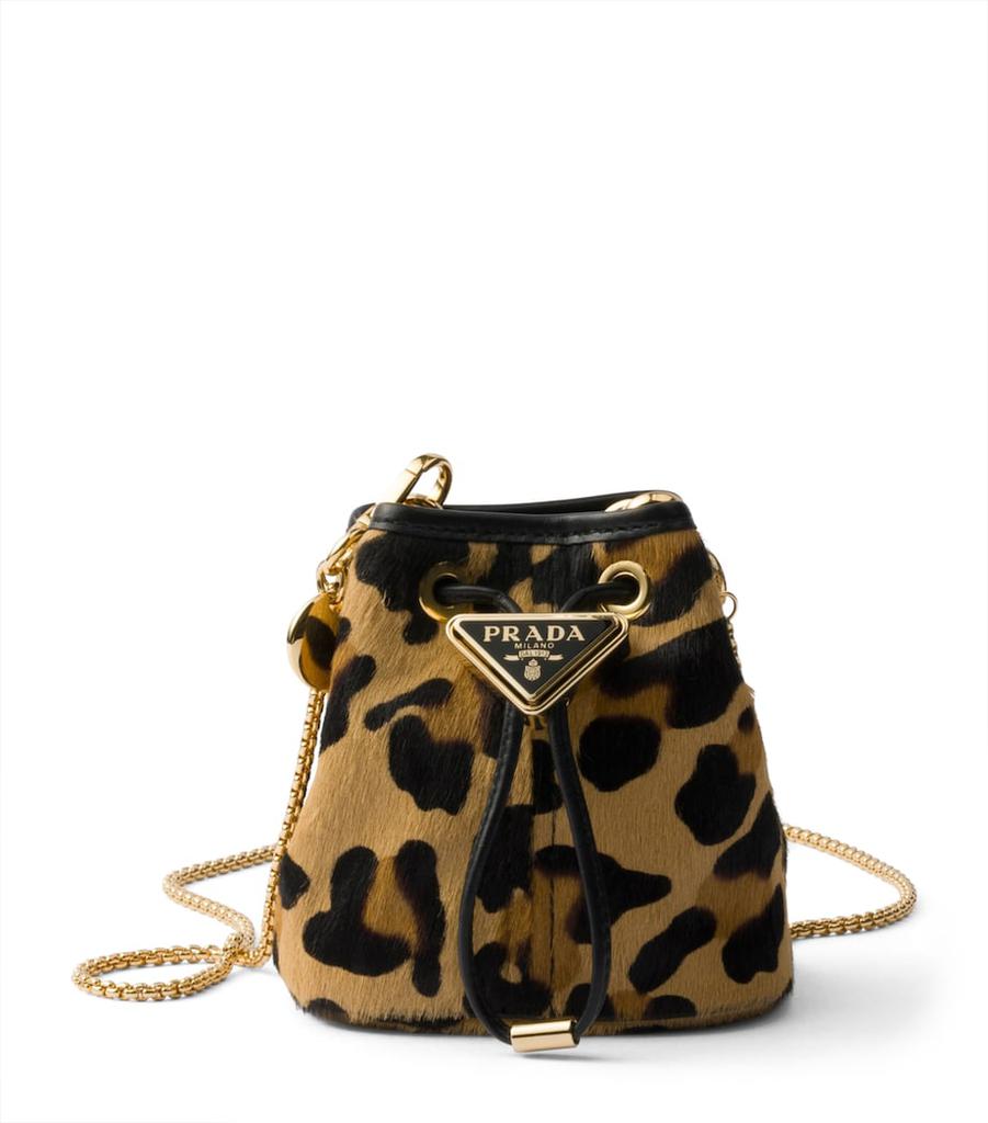 直営店限定 LEOPARD DRAWSTRING BAG Nylon Drawstring Bag: Leopard - SFMOMA Museum Store