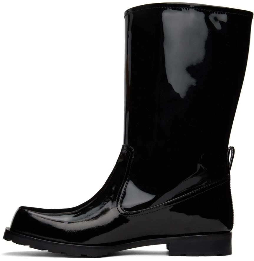 We11done Black Enamel Combat Boots 3